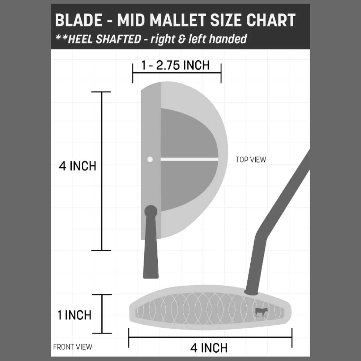Mallet Putter Cover Size Chart